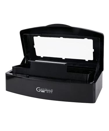 Gusnilo Clear Lid Plastic Storage Box for Nail, Hair Salon & Spa Tools - Black & White - Buy Online on GoSupps.com