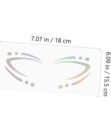 Healeved 6pcs Iridescent Eyeliner Face Decals Eye Liner Eye Stickers Eyeshadow Face Stickers Transfer Glue - Buy Online on GoSupps.com