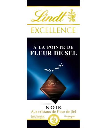 Lindt Lindt Excellence Dark Chocolate with a Touch of Fleur de Sel - 100g Pack of 5