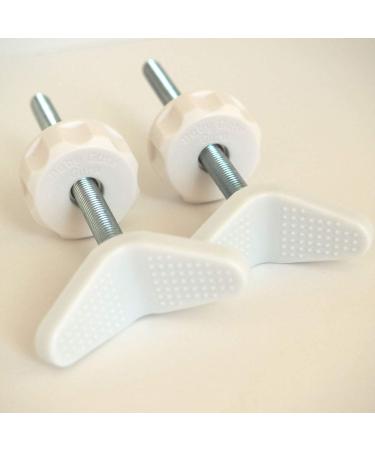 Baby Gate Guru Extra Long M8 Stair Banister Adapter Y-Spindle Rods 2 Pack - 8mm White - for Pressure Mounted Baby & Pet Safety Gates - Buy Online on GoSupps.com