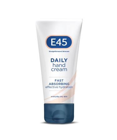E45 Daily Hand Cream E45-50ml - For Very Dry Hands - Moisturizing Cream for Dry and Sensitive Hands - Non Greasy Hand Repair Cream - Absorbent Formula