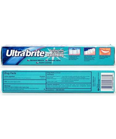 Ultra Brite Baking Soda & Peroxide Whitening Toothpaste 6oz - Brighten Your Smile | Fast International Shipping - Buy Online on GoSupps.com