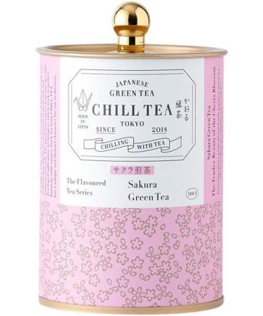 Sakura Green Tea by CHILL TEA Tokyo (100g Loose Leaf) - Cherry blossom tea Japanese Tea Loose Leaf Tea Flavoured Tea- Fruity Floral Flavour Taste of Japan 100 g - Buy Online on GoSupps.com