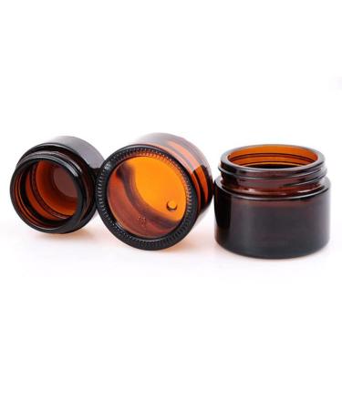 3 PCS Brown Glass Refillable Cosmetic Jars | Empty Face Cream & Lip Balm Containers (30 ml) - International Shipping Available - Buy Online on GoSupps.com
