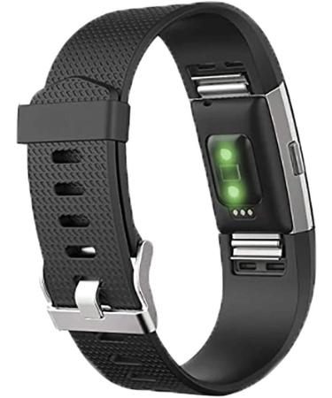 Fitbit Charge 2 Replacement Silicone Bands - Adjustable Classic Bands for Men and Women - Black Large - Buy Online on GoSupps.com