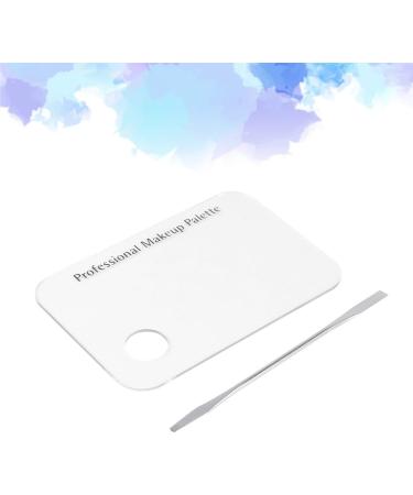 Buy Makeup Palette & Nail Art Tool Set Stainless Spatula & Clear Mixing Palette for DIY Makeup & Art - Buy Online on GoSupps.com