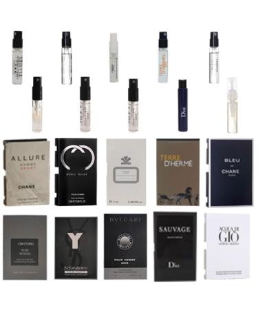 Men's Cologne Sampler Set Discover 10 Popular Designer Fragrance Vials Featuring Top Brands for Every Occasion Mini Gift - Buy Online on GoSupps.com