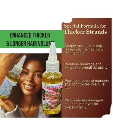 Rosemary Mint Eucalyptus Hair Oil | Thicker Longer & Fuller Hair | Nourishes Split Ends & Dry Scalp - 2 fl oz - Buy Online on GoSupps.com