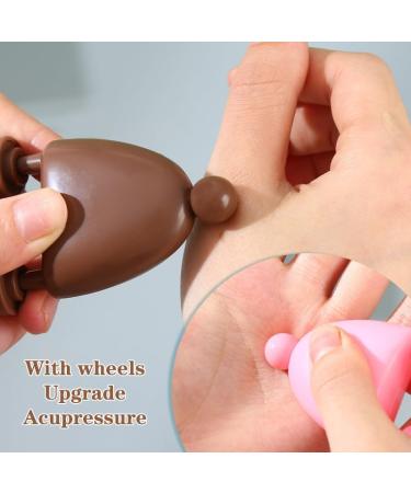 2-in-1 Roller Massage Tool for Facial & Body - Cosmetic Nose Massager & Coffee Color Massager Wheel - Buy Online on GoSupps.com