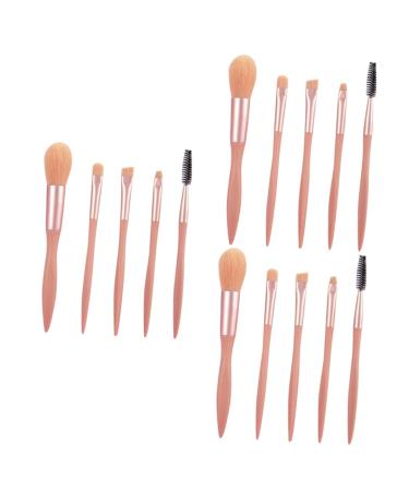 FRCOLOR 15 pcs Foundation Brush brush Triangular bucket pink make up brushes suite face brush makeup face brushes makeup brush blending brush for makeup portable eyebrow brush 16.50X3.20X3.20CMx3pcs Pinkx3pcs
