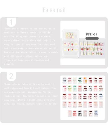 dijiusidy False Nail Perfect Matching Simple to Wear Fingernail Full Coverage Press Type Strong Viscosity Adjustable Paster Type 3 F741 Type 3 F741 - Buy Online on GoSupps.com