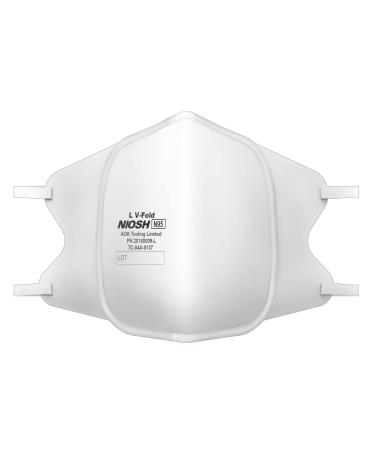 MAGID N95 Respirator Masks with Metal Nose Clip & Latex-Free Elastic Headband, Triple Layer Construction, Foldable (Medium) - 10 Respirators Medium - 10 Respirators Foldable Masks