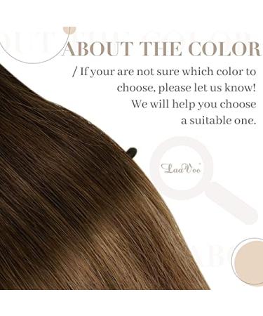 LAAVOO Ombre Brown Real Hair Extensions - Keratin Bonded U-Tip & I-Tip 55cm | Dark Brown Balayage #2/6/18 - 50g Quality Hair Extensions - Buy Online on GoSupps.com