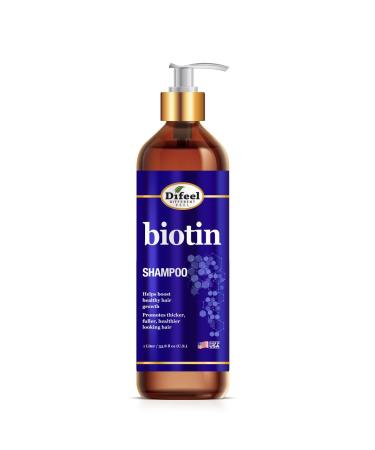 Difeel Elevated Biotin Shampoo 33.8 oz. - Shampoo for Thinning Hair and Hair Loss Paraben Free Shampoo with Biotin for Hair Growth
