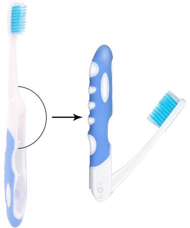Regerly 8-Piece Foldable Travel Toothbrush Set - Mini Portable Soft Bristle Brushes for Camping & Travel - Buy Online on GoSupps.com