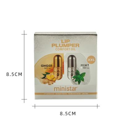 GL-Turelifes Lip Plumper Kit - Ginger Mint Lip Balm & Gloss for Extreme Volume Hydrated & Moisturized Lips Remove Dryness Folds - International Shipping - Buy Online on GoSupps.com