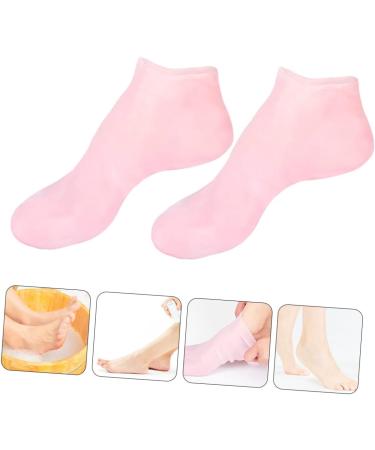 Beavorty 1 Pair Sock Dry-Proof Skin Soles Foot Moisturizer for Dry Feet Heel Gel Spa Stocking Humidor Gel Booties Lotion Skin Protect Soles Pink Sebs Cosmetic Sole Pad Women's 41X8X1cm - Buy Online on GoSupps.com