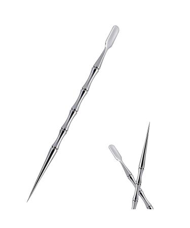 2-in-1 Acne Tools Extractor Scraper with Blackhead Remover Needle for Women Men (1 Pack) Silver-01 - Buy Online on GoSupps.com