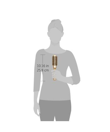 VISCAL Nano Thermal Ceramic Round Hair Brush 2.4 inch - Large Boar Bristle Brush for Hair Styling, Curling, and Volume - Gold Brown - Buy Online on GoSupps.com