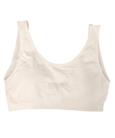 T Shirt BH Women Without Bracket - Sexy Comfortable Great Glossy Silk Tank Top for Women Without Steel Rings Traces BH Women Fitness Beige XXL