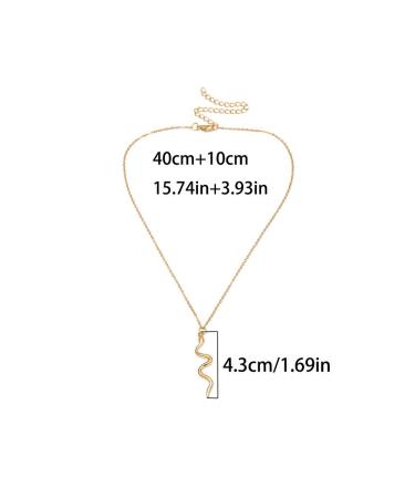 Buy LittleB Minimal Serpentine Pendant Necklace - Short Gold Fashion Jewelry for Women & Girls | International Shipping - Buy Online on GoSupps.com