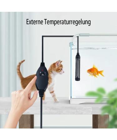 Gerui Aquarium Heater 35W/50W with Temperature Controller - Safe Heating for 1L-20L Fish Tanks - Buy Online on GoSupps.com