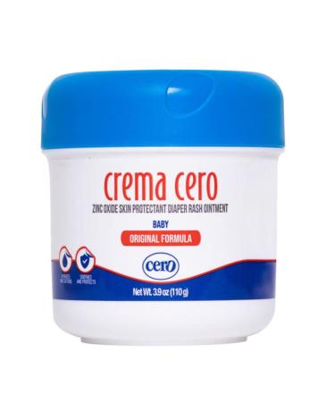 Crema Cero Original Formula (Zinc Oxide) - Diaper Rash Ointment  Daily Use  Baby Balm  Healing Delicate Skin  Soothes  Prevents Rash  Protects from Wetness (Original  3.9 oz.) Original 3.9 Ounce