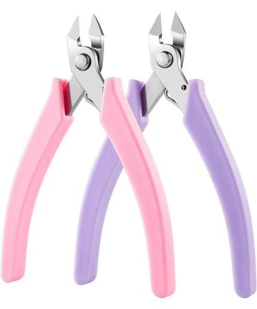 FEIlei Rhinestone Remover Nail Art Clipper Nail Art Tool Stainless Nail Cutter Scissors Pink - Buy Online on GoSupps.com