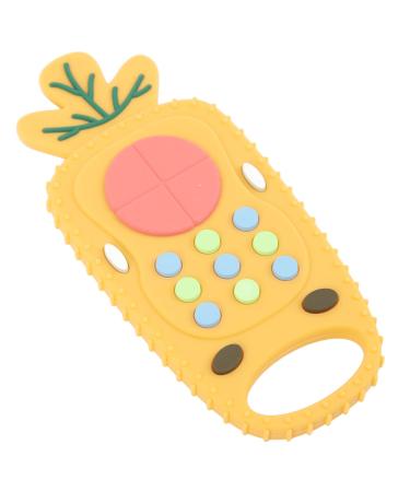 Remote Control Teething Toy  Soft Silicone Baby Chew Toys Relieve Sore Gums Versatile Enhances Oral Fit Reusable for Boys for Daily(Pineapple Model)