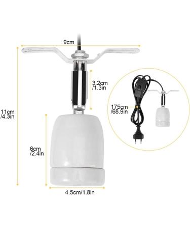 EECOO 300W Rotating Heat Lamp with Ceramic E27 Frame for Aquarium & Reptile - Includes Switch & Power Cable - Buy Online on GoSupps.com
