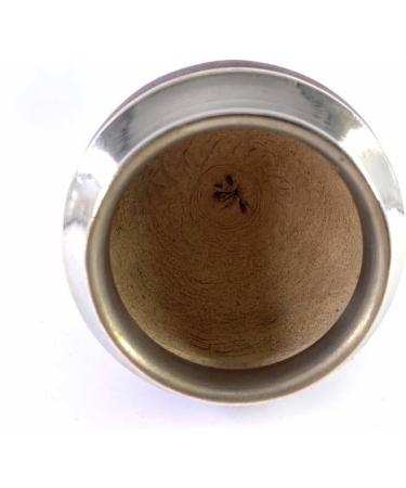 YVY Mat Calebasse mat Torpedo Alpaca | Calebasse artisanale environ 200ml | Cerclage en Alpaca | Fabriqu e la main en Uruguay | Cuir lisse couleur ocre - Buy Online on GoSupps.com