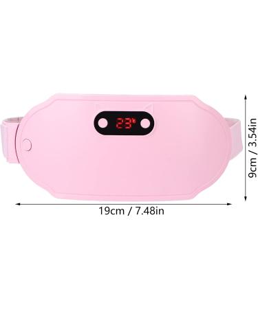 Electrically Heated Waist Belt - Pink | Menstrual Heating Belt with 6-Speed Vibration & Quick Heat Massage - Buy Online on GoSupps.com