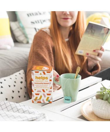 HELPS TEAS | Helps Immunity Boost Tea | Organic herbal blend of Echinacea, Eucalyptus, Mint, Linden, Thyme and Natural Honey Flavor. Facilitates Respiratory Health | 16 Tea Bags - Pack of 3 | Helps Immunity Boost 16 Count (  - Buy Online on GoSupps.com