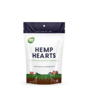 Evo Hemp 100% Hemp Hearts (8oz) | 10g Protein | 12g Omega 3 & 6| U.S. Grown Shelled Hemp Seeds | Gluten-free| Non GMO Plant Based Protein