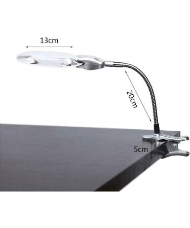 Magnifiers 2.5X10XMagnifying Glass Desktop Magnifying Glass with Lamp Old Man Reading Clock HD Repair Children's Magnifying Glass Suitable Compatible with Visual Aid Desktop Ma - Buy Online on GoSupps.com