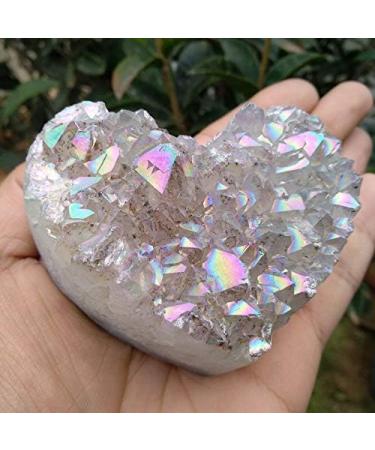 Natural Crystal Rough 6-7cm Quartz Crystal Titanium Bismuth Silicon Cluster Heart Rainbows Stones - Buy Online on GoSupps.com