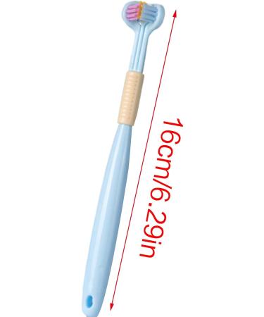 Three-Page Sensory Toothbrush for Children - Soft Bristles Travel-Friendly Full Gum Care (Blue) - Buy Online on GoSupps.com