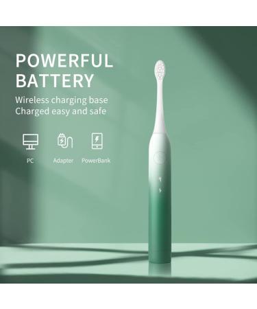 Buy Electric Sonic Toothbrush - High Power Rechargeable & Water-Resistant (Green) | International Shipping Available - Buy Online on GoSupps.com