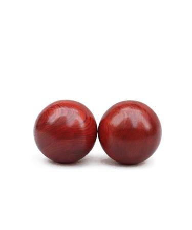 JeCompris 2st hand massage devices for stress relief wooden ball massage balls for the hands wood craft ball chinese stress baoding balls no bell play handhuffs handheld vietnam 6*6cm as shown