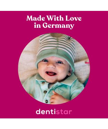 Dentistar Silicone Pacifier Set - Size 2 (6-14 Months) | Tooth & Jaw Friendly BPA-Free Made in Germany - Pink Stars - Buy Online on GoSupps.com