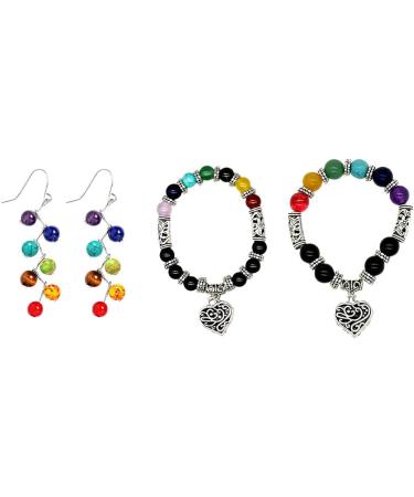 YIUPEDRFG Natural Stones Bracelet | Energy Balance & Chakra Healing | 7 Crystals 8mm | Perfect Gift for Mindfulness & Wellness - Buy Online on GoSupps.com