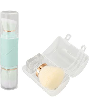 Dual Ended Makeup Brush 2pcs Strong Powder Grasping Loose Powder Brush Storage Box 360 Degree Rotation for Blusher - Buy Online on GoSupps.com