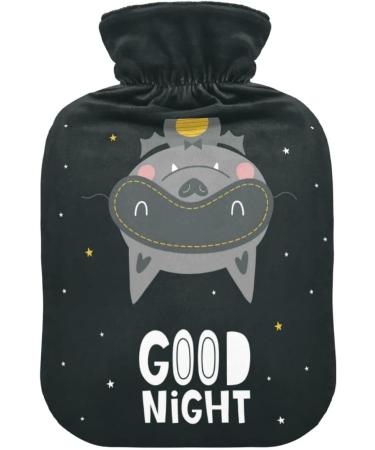 NAANLE Cartoon Bat Hot Water Bottle - 2L Transparent Heat Bottle for Bed & Foot Warmer | Pain Relief & Cold Therapy - Buy Online on GoSupps.com