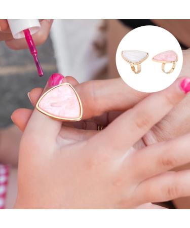  Beaupretty Beaupretty 6 Pieces Shell Ring Palette Paint Palette Rings Tray Marble Polish Plate DIY Manicure UV Gel White Nail Miss Acrylic Resin - Buy Online on GoSupps.com