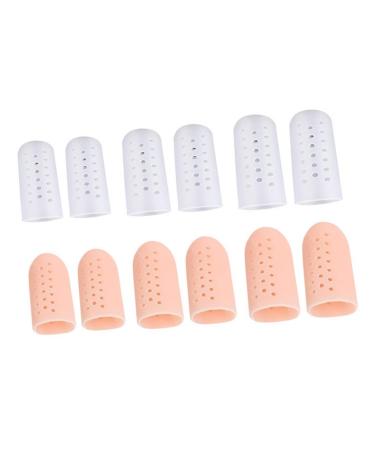 Hemoton 6 Pairs Thumb Sheath Bunion Cushion Guard Tender Cover Of Foot Cushion High Heel Protectors Silicone Sleeves Thumb Protector Forefoot Correcting Tool Sebs