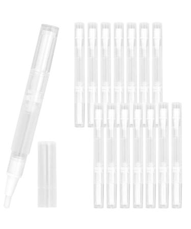 YILINNA 15 Pcs 3ml Transparent Twist Pens Empty Cuticle Nail Oil Pen with Brush Cosmetic Container Pen Lip Gloss Tube Cosmetic Container Applicators for Lip gloss Nail Polish Eyelash Growth Liquid
