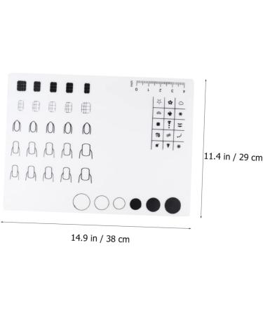 FRCOLOR Nail Practice Mat Nail Art Soft Silicone Pad Nail Manicure Mat Nail Sticker Guide Printing Mat Silicone Mat for Nails Nail Polish mat paint silicone mat Silica gel Work nail plate - Buy Online on GoSupps.com