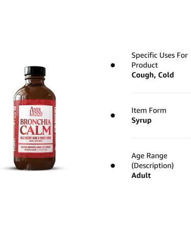 Andi Lynn's Wild Cherry Bark Syrup | 4oz Bronchial Wellness Herbal Syrup | Made in USA | Handcrafted for Throat and Respiratory Health - Buy Online on GoSupps.com