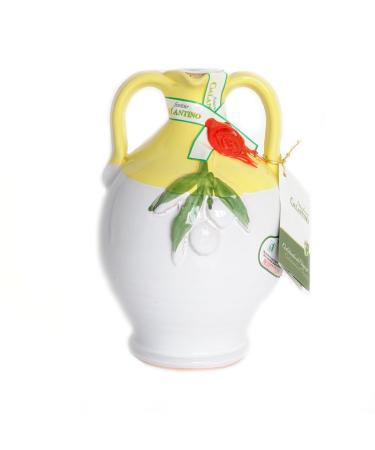 FRANTOIO GALANTINO Puglian Ceramic Jug with Extra Virgin Olive Oil 500 ml (Cinci)