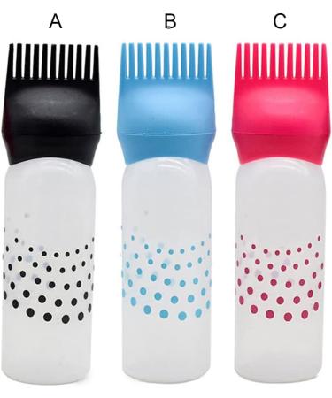 BOKIOESDE Home Barber Shop Portable Hair Dye Applicator Bottle Reusable Washable Filling Brush Dispenser with Scales Hairstyling Red - Buy Online on GoSupps.com
